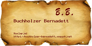 Buchholzer Bernadett névjegykártya